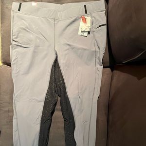 Kerrits Mobility Breech, full seat womens equestrian breeches, silver, 2x, NWT
